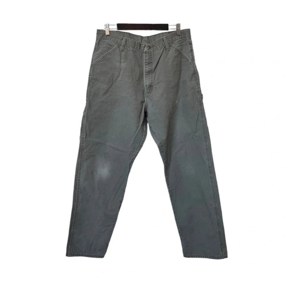 Vintage Rustler Gray Carpenter Cargo Utility Workwear Jeans
